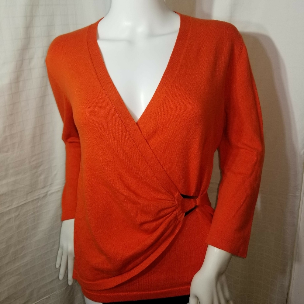 3/4 Length Sleeve Sweater Metal Detail